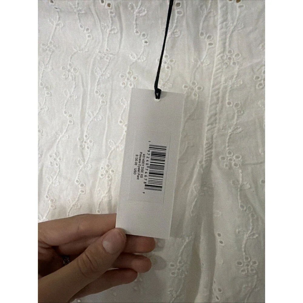 Frankies Princess Eyelet Pants White XS